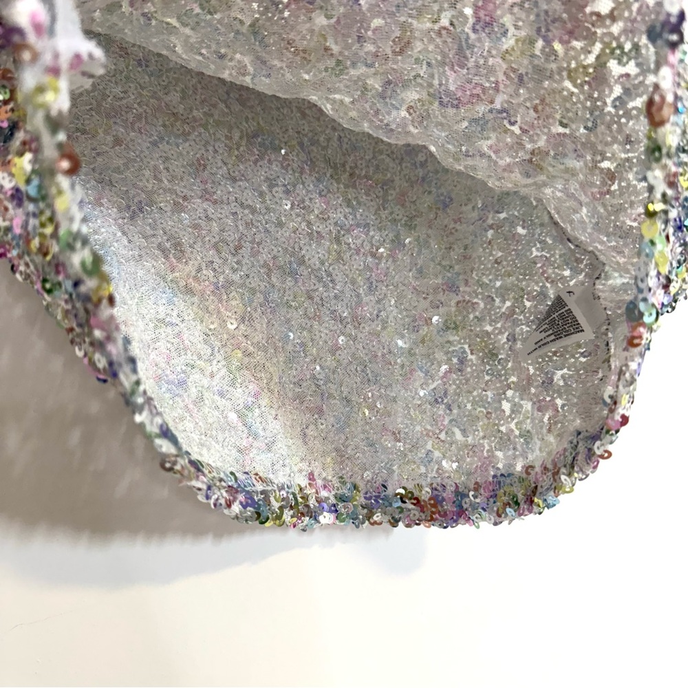 Francesxa's X Audrey Parks Rylee Short Sleeve Sequin Crop Top - Picture 6 of 10